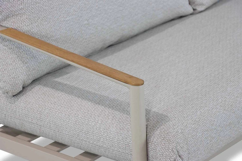 Hoek loungeset 6 personen Aluminium/rope Taupe Coco Sevilla