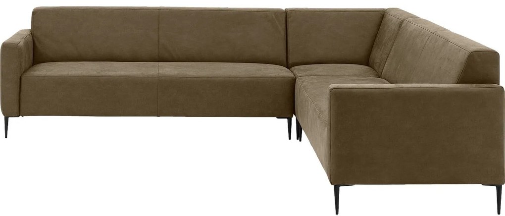 Goossens Key West groen, micro leer, 3-zits, modern design