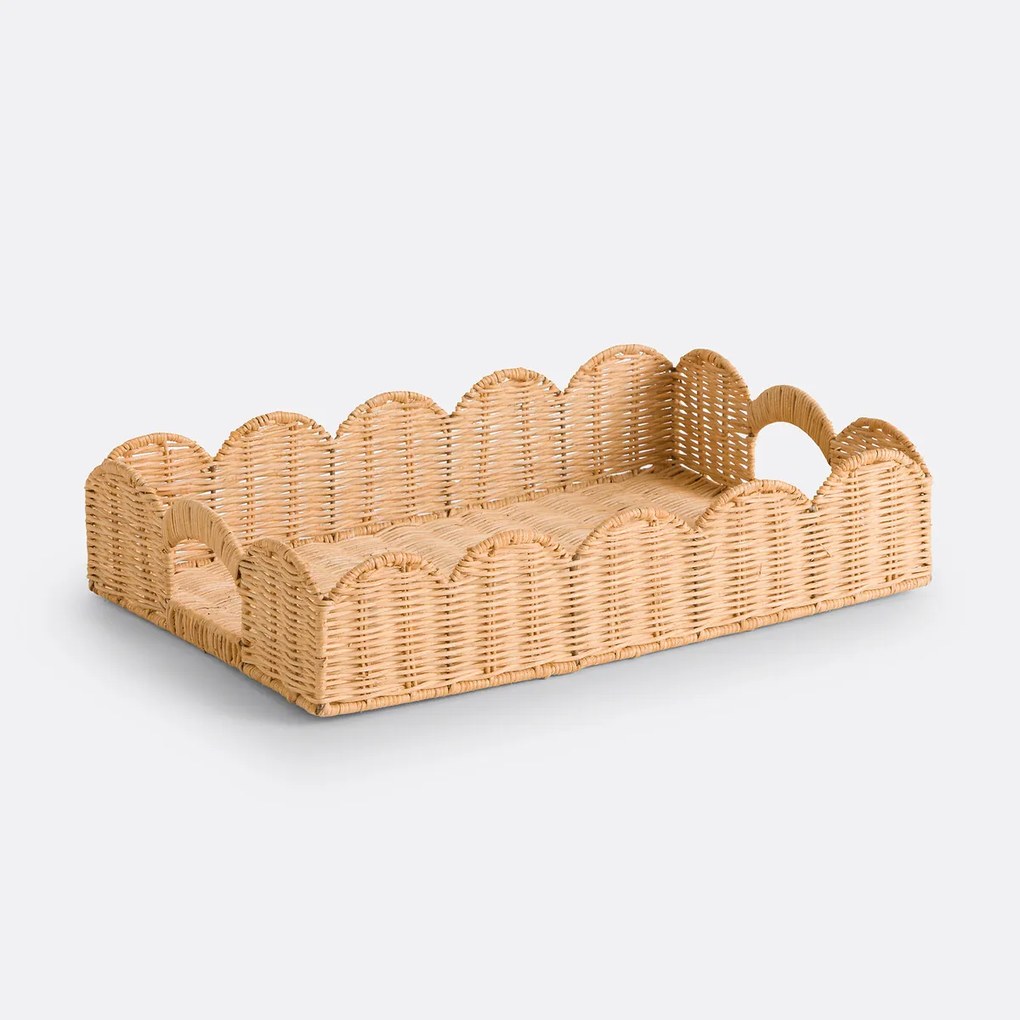Rechthoekig dienblad in rotan, Elysia