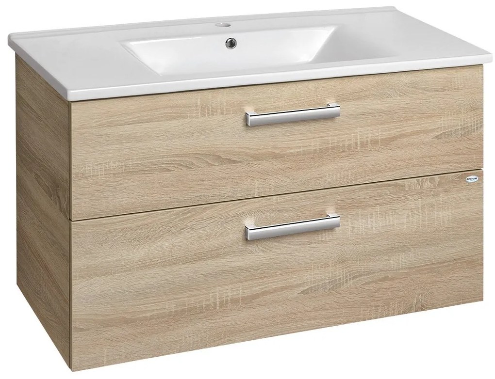 Aqualine Vega onderkast 97x43.6x60cm eiken