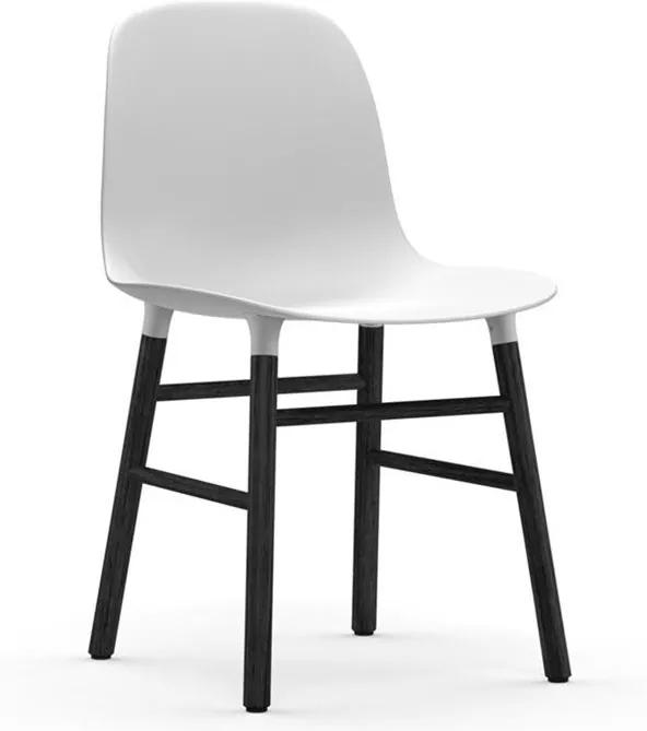 Normann Copenhagen Form Chair stoel met zwart onderstel wit