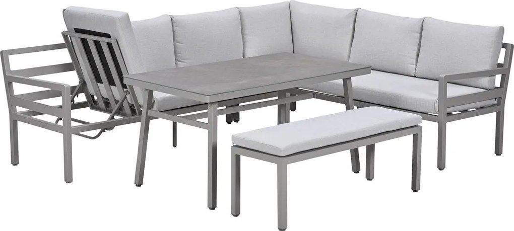 Garden Impressions Markus lounge dining set 4-delig - taupe