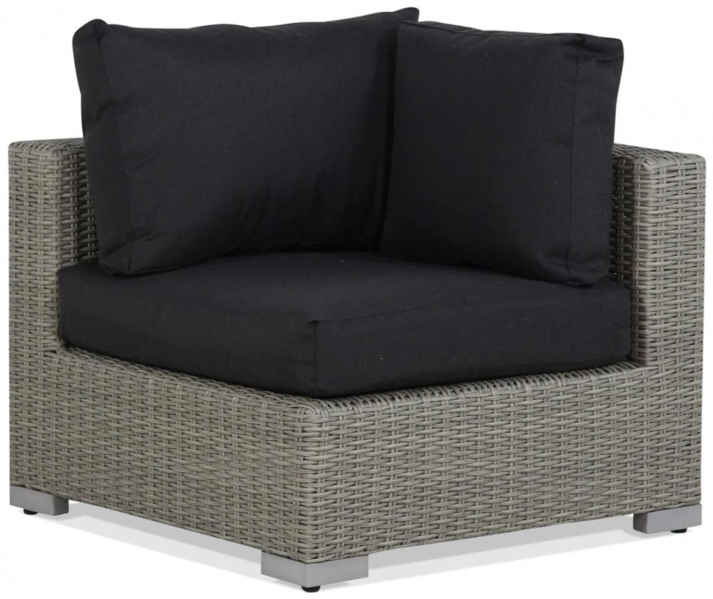 Dining Loungeset 4 personen Wicker Zwart Garden Collections Toronto/Lusso
