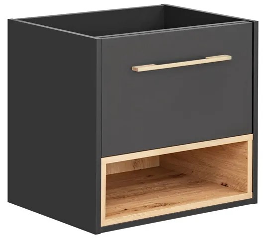 Comad Borneo Cosmos 820 FSC onderkast 60cm eiken/grijs