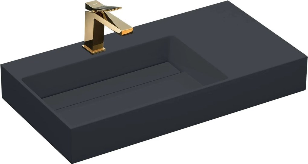 Conglomeraat wastafel Archi 75 CM Grey MATT