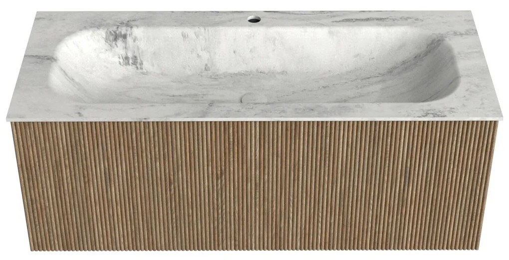 Mondiaz Kurve-dlux 110cm badmeubel dusk met 1 lade en wastafel big medium midden 1 kraangat opalo