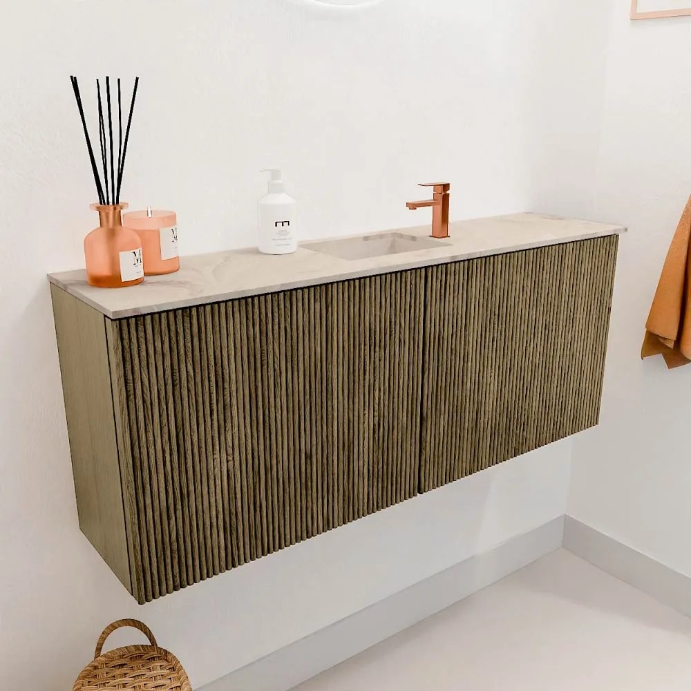 Mondiaz Joya DLux 100cm toiletmeubel dusk met wastafel faye midden 1 kraangat frappe