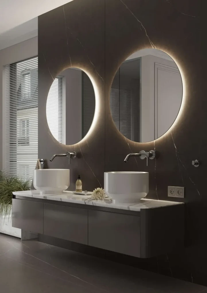 Martens Design Rotondo spiegel met LED verlichting, spiegelverwarming en sensor 60cm