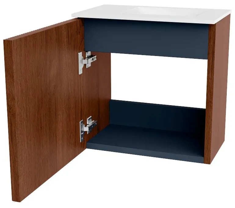 Mondiaz Joya 40cm toiletmeubel ruby met wastafel faye rechts 1 kraangat talc