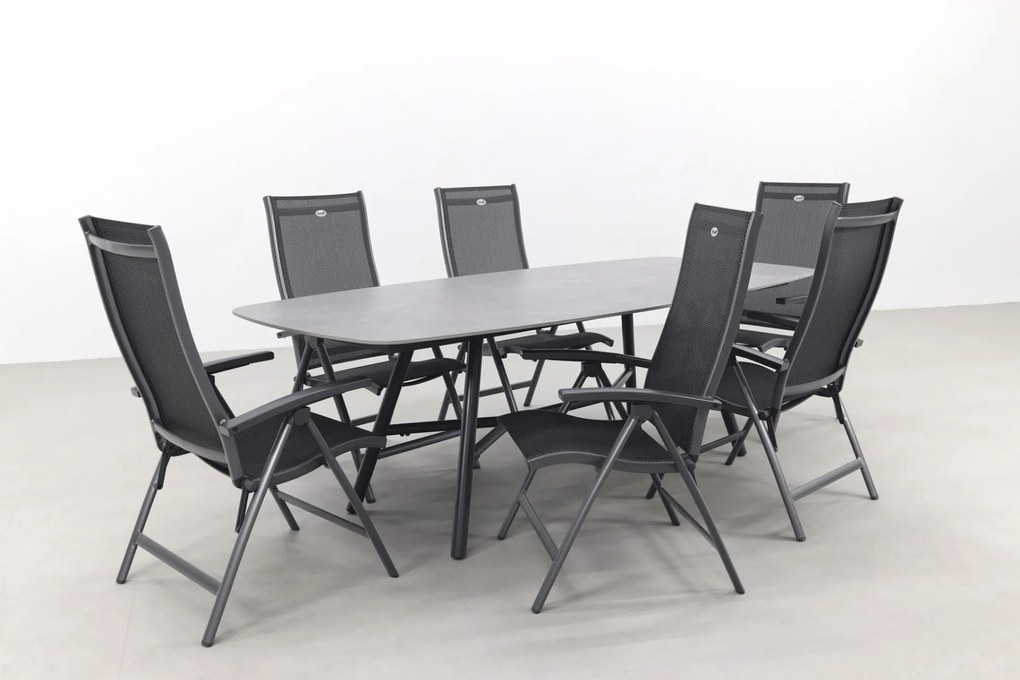 Hartman Salvatore/Benevento deens ovale verstelbare tuinset 240x110 cm.