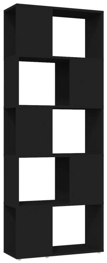 vidaXL Boekenkast/kamerscherm 60x24x155 cm spaanplaat zwart