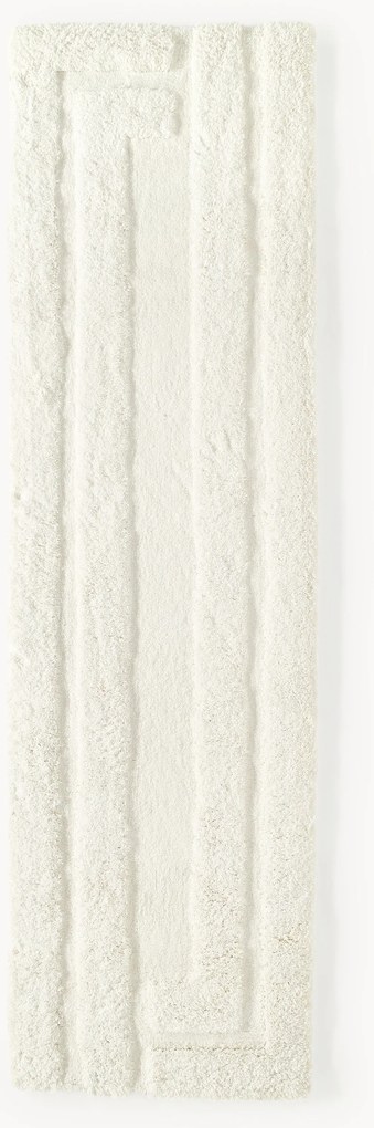 Pluizige hoogpolige loper Genève met verhoogd hoog-laag structuur