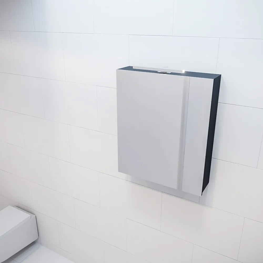 Mondiaz Cubb spiegelkast 50x70x16cm kleur urban met 1 deur