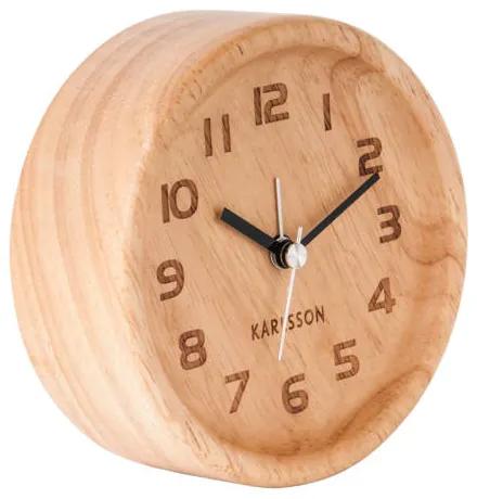Klokken alarmklok Wood Round (Ø11 cm)
