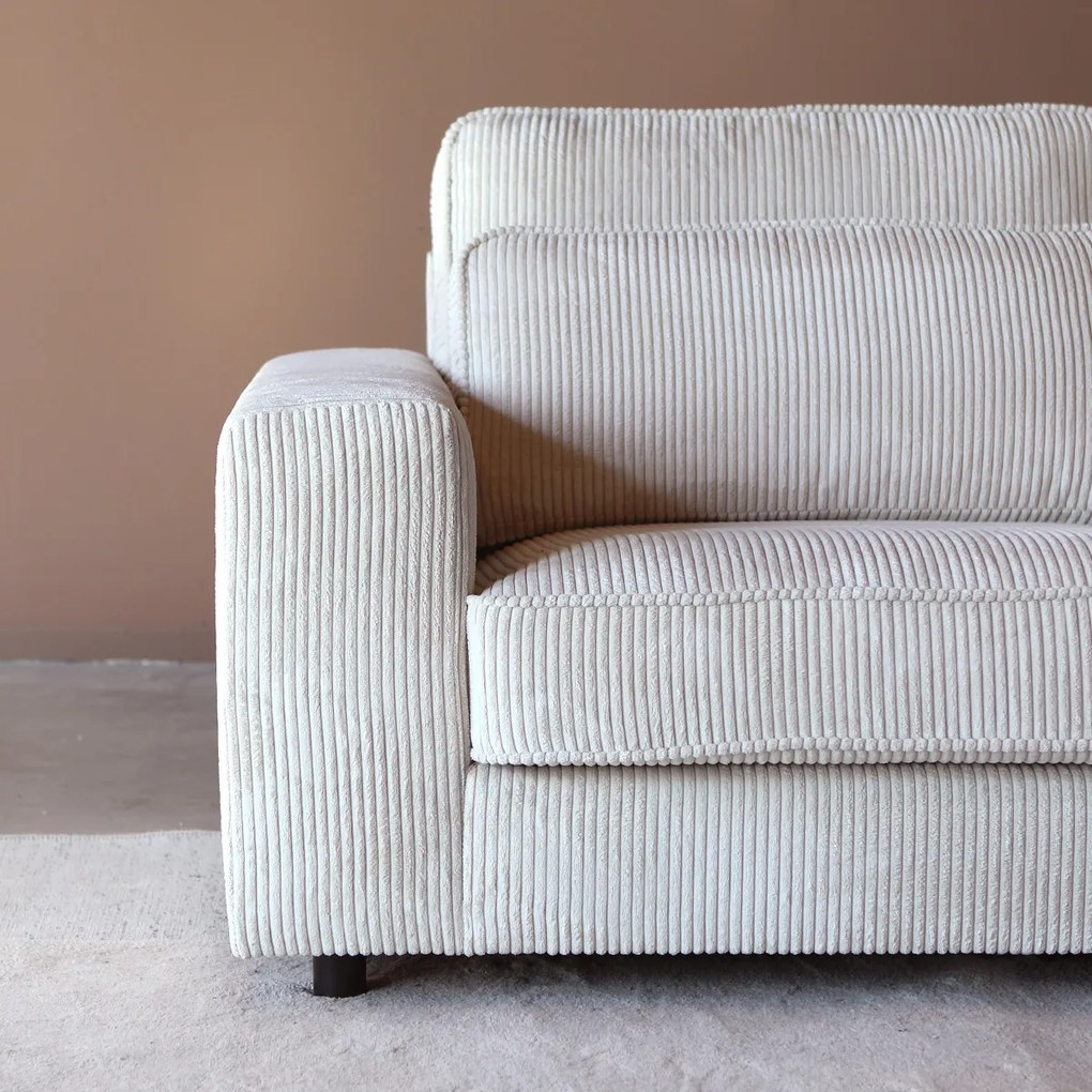 PEPP Interiors Lech Hoekbank Creme Ribstof