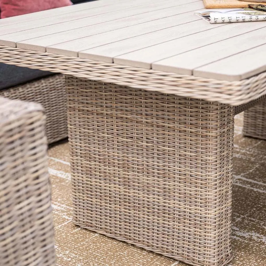 Garden Impressions Tennessee lounge dining set links 3-delig vintage willow - texfiber