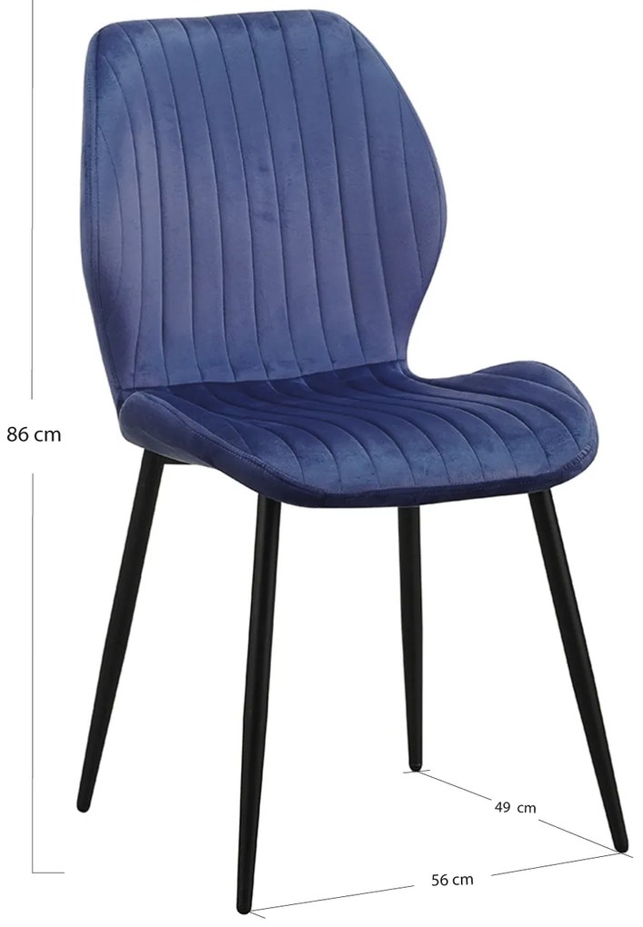 Line Fluwelen Stoel