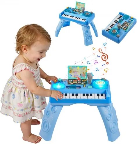 VEVOR Activiteitentafel, Muzikaal Tafelspeelgoed met 133 Geluidsbronnen, Opnamefunctie &amp; LED DJ-draaitafel, Leerzame Tafel voor Kinderen, Interactieve Speeltafel voor Verjaardagen, Cadeau voor Kinderen vanaf 6 maanden