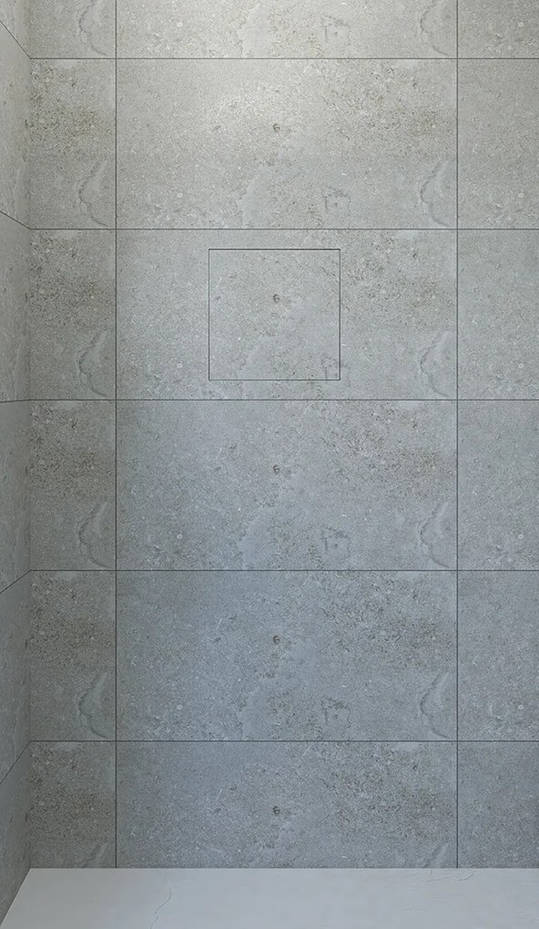 Mueller Round inbouwnis betegelbaar RVS 30x30x14cm