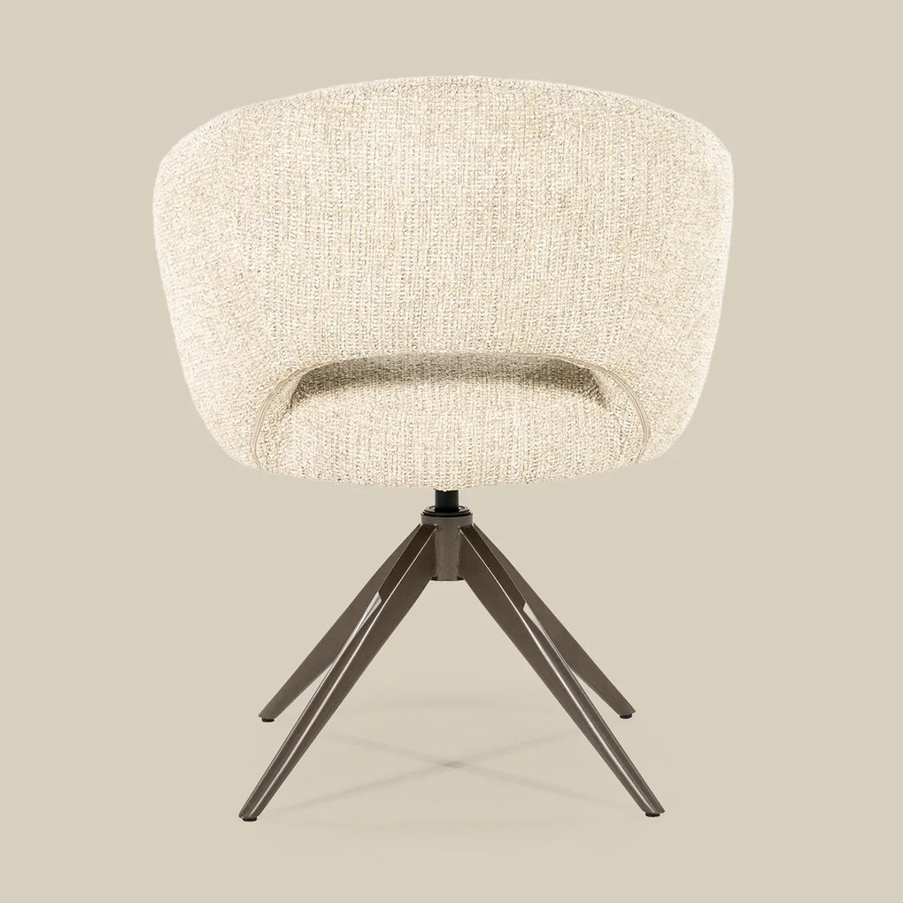 Eleonora Alissa Ronde Eetkamerstoel Beige