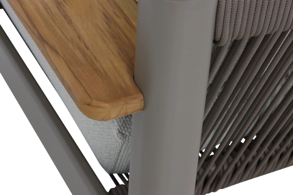 Stoel en Bank Loungeset 5 personen Aluminium/Rope Taupe  Santika Furniture Santika