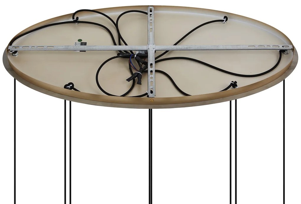 Art Deco hanglamp goud met opaal glas 9-lichts - Yani