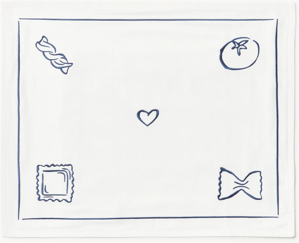 Geborduurde placemats Tutti, 2-delig