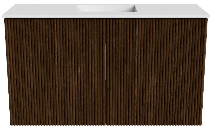 Mondiaz Joya 70cm toiletmeubel walnut met wastafel faye midden 1 kraangat talc