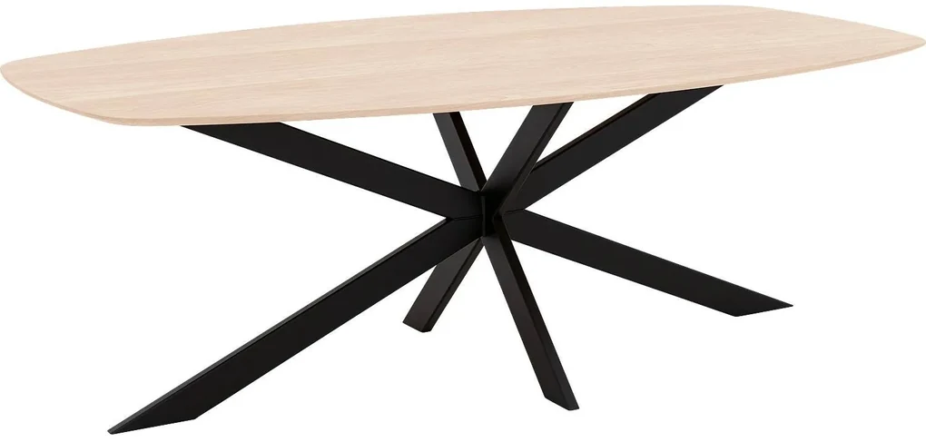 Goossens Excellent Eettafel Floyd, Semi ovaal 240 x 120 cm