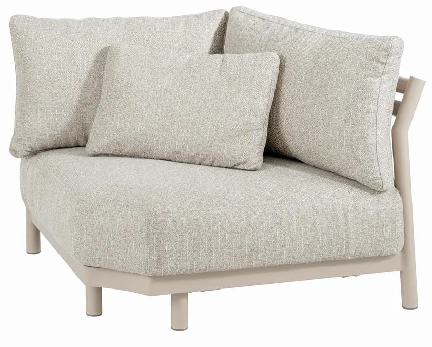 4 Seasons Outdoor Mykonos chaise loungebank Loungebank beige weerbestendig