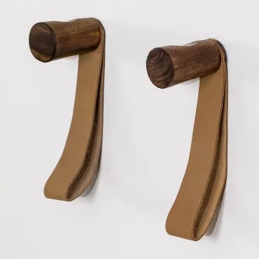 Set Van 2 Wandhaken Van Mangohout Niena Donker Hout - Sklum