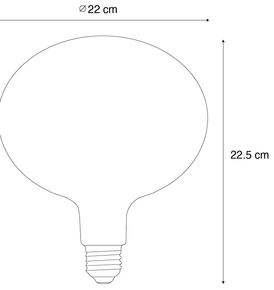 E27 dimbare LED lampen G220 bruin 4,9W 130 lm 1800K