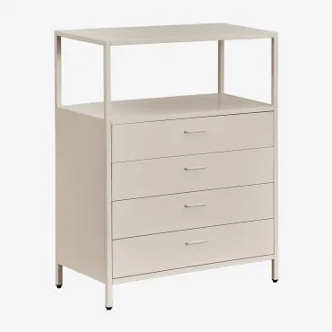 80x40 Cm Ladekast Van Staal Janine Tapioca Beige - Sklum