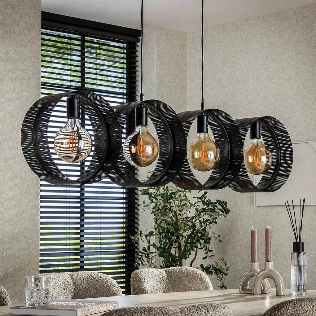 Eettafel Hanglamp Rond Metaal Gaas