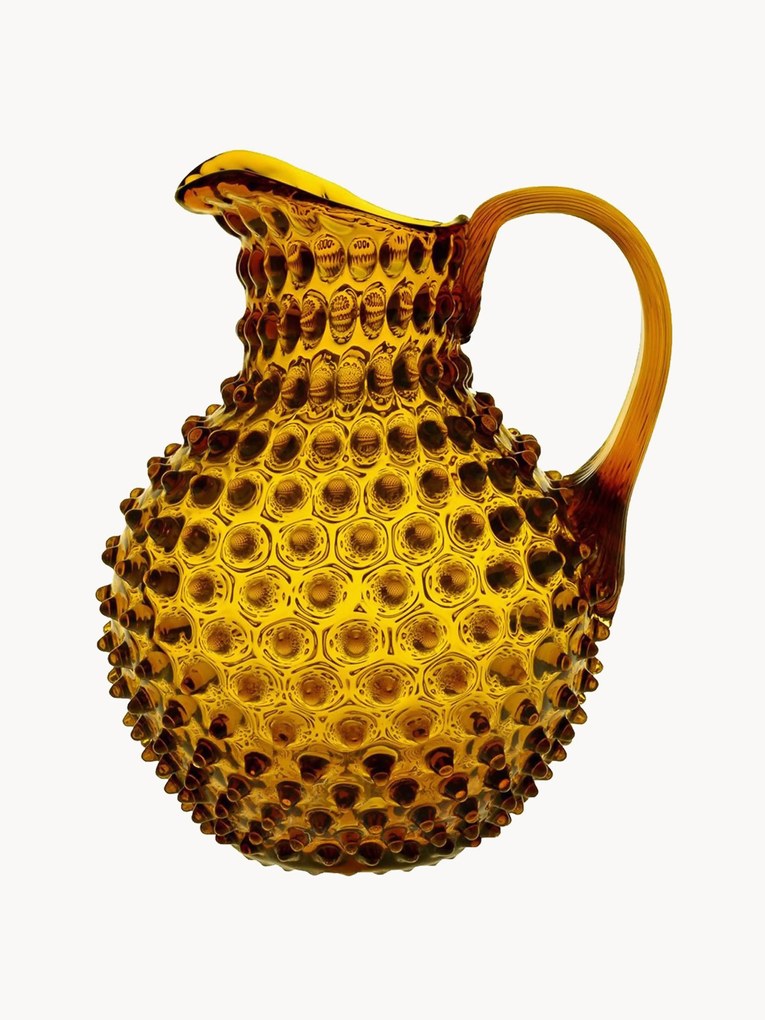 Mondgeblazen karaf Hobnail, 2 L