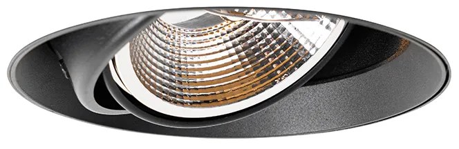 Moderne inbouwspot zwart GU10 AR111 rond trimless - Oneon