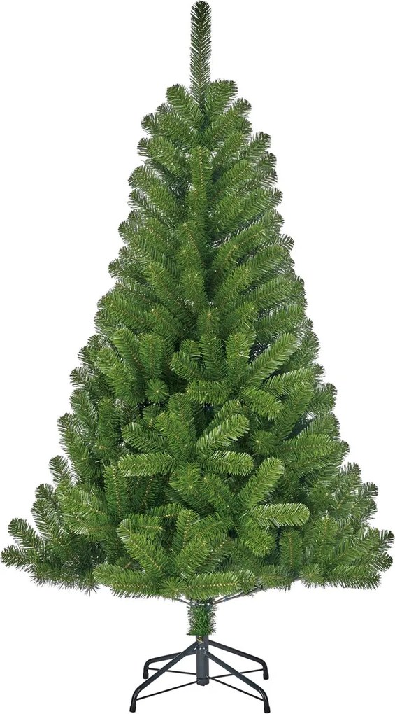 Charlton kunstkerstboom - 155 cm - groen - Diameter 91 cm - 340 tips - metalen voet