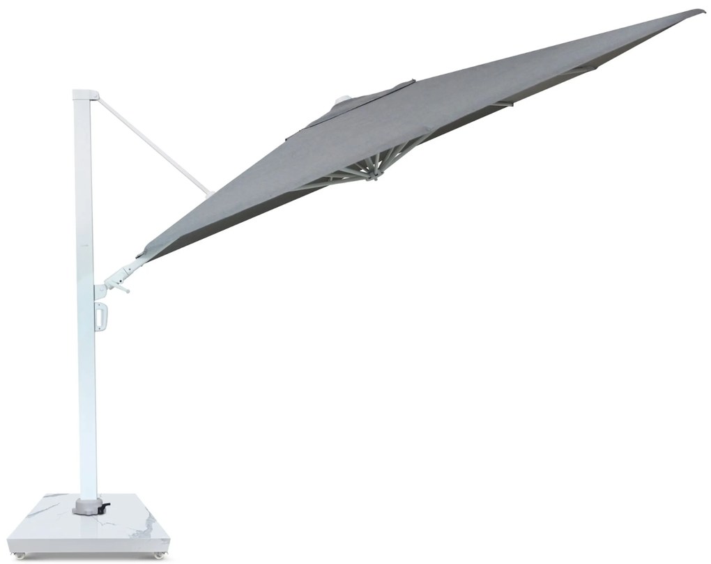Zweefparasol 3x3.5m S2 Excellent (excl. voet) Grijs-antraciet Camello Luna