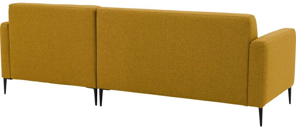 Goossens  Key West geel, stof, 2-zits, modern design