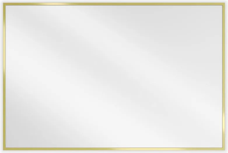 Mexen Loft rechthoekige badkamer spiegel 90 x 60 cm, gouden frame - 9852-090-060-000-50