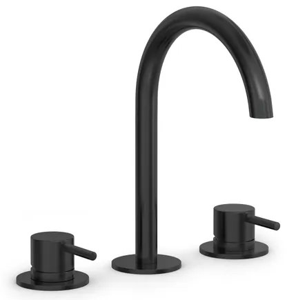 Hotbath COBBER Wastafelmengkraan 3 gats Geborsteld zwart PVD CB033MBP
