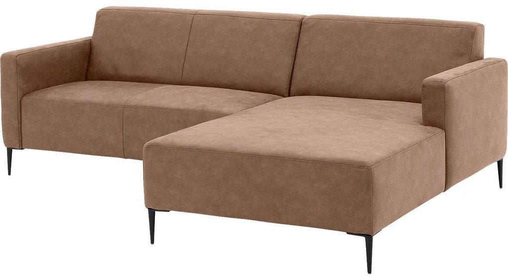 Goossens Key West bruin, micro leer, 2-zits, modern design