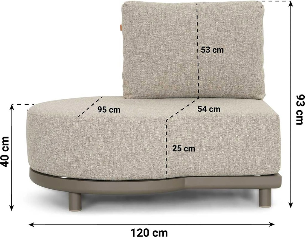 Loungeset tuin 6 personen Rope Taupe  Santika Furniture Santika