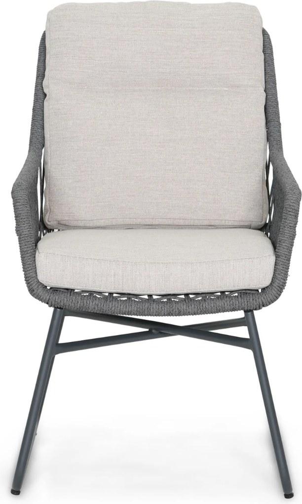 Tuinset 6 personen 220 cm Rope Grijs Lifestyle Garden Furniture Vicente/Camila