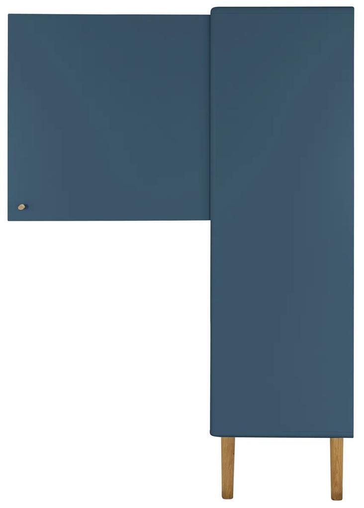 Tenzo Color Living Wandkast Met Deuren Blauw - 118.5x40x137.5cm.