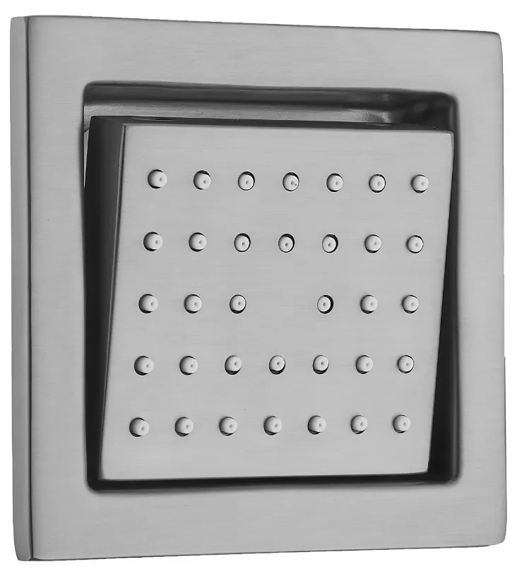 Saniclear Iron inbouw massage jet vierkant verouderd ijzer - gunmetal