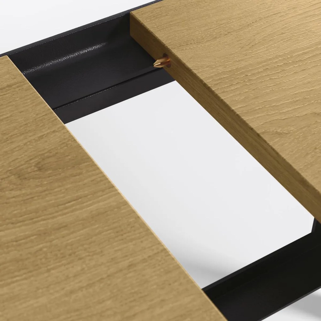 Kave Home Nadyria Design Eettafel Uitschuifbaar Eiken 120-160 Cm