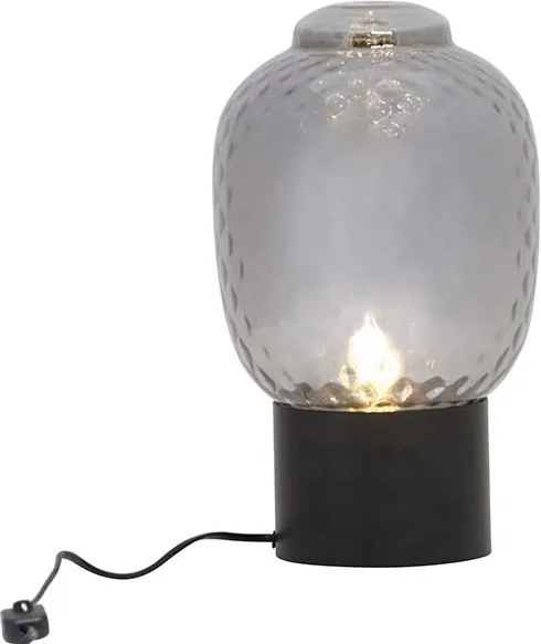 Tafellamp Bubble XL glas zwart