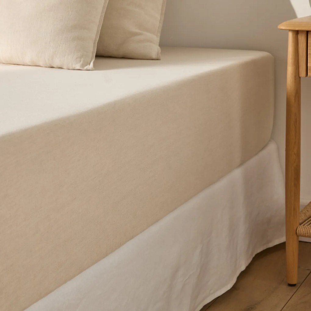 Hoeslaken in katoen/gewassen linnen, omslag 30 cm, Marnie