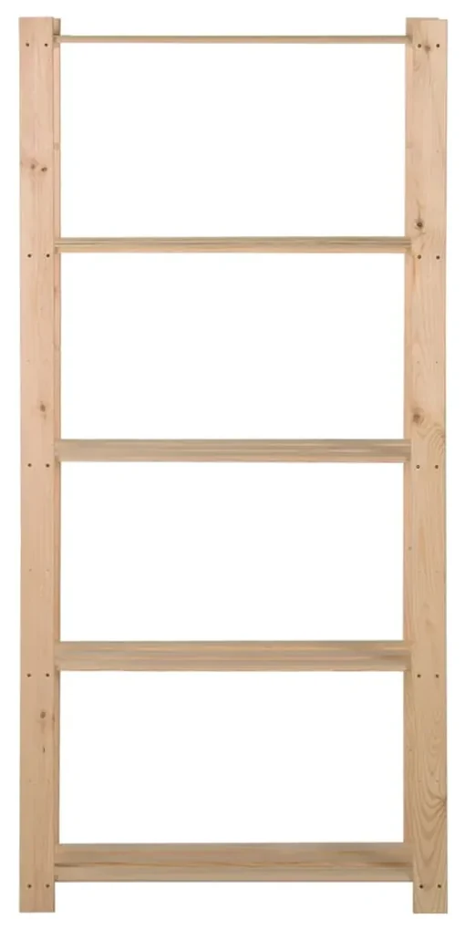 vidaXL Opbergrek 5-laags 80x28,5x170 cm massief grenenhout